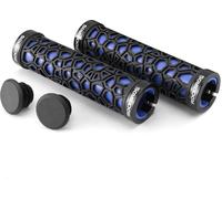 Paire De Poignées De Guidon Vtt Acex Ergonomiques Avec 2 Embouts, Antidérapantes Et Double Verrouillage, Diamètre 22 Mm