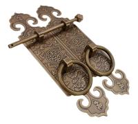 Paire de poignées de porte de style antique en laiton bronze, anneaux de traction for portes et moustiquaires en bois, style classique et ancien. poignée