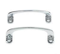 Paire de poignées de porte intérieure en alliage de zinc chromé compatible avec Mg Lotus, Triumph Tr4, Jaguar Ah Sprite et Mini voitures classiques