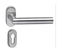 Paire de Poignées de Porte KLOSE besser "Angle Vif " sur rosaces ovales + Paire rosaces pour cylindres