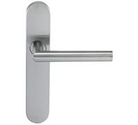 Paire de Poignées de porte KLOSE besser Inox 304 sur Plaque "Noémie vif" - Bec de cane