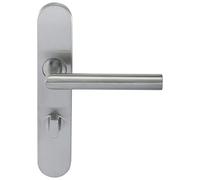 Paire de Poignées de porte KLOSE besser Inox 304 sur Plaque "Noémie vif" - Condamnation sans voyant