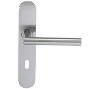 Paire de Poignées de porte KLOSE besser Inox 304 sur Plaque "Noémie vif" - Trou petite clé