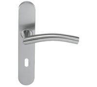 Paire de Poignées de porte KLOSE besser Inox 304 sur Plaque "Romy Vague" - Trou petite clé