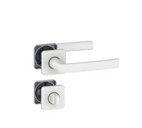 Paire de poignées de porte sur rosace à condamnation pour WC Vachette KOYA, blanc