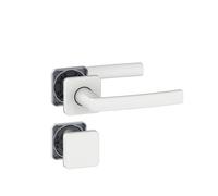 Paire de poignées de porte sur rosace sans trou Vachette KOYA, blanc