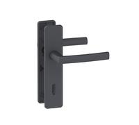 Paire de poignées de porte trou Serrure Vachette KOYA, noir