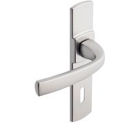 Paire de poignées de porte trou Serrure Vachette MUZE chrome velours