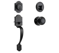 Paire de Poignées de Porte - VEVOR - Épaisseur de la porte 35-45 mm 1 1 kg avec bouton intérieur espacement des trous réglable