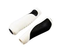 Paire de poignées ergonomique avec bouchons Clarks Cycle Systems Blanc
