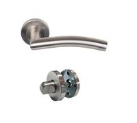 Paire de Poignées KLOSE besser sur Rosaces "Elsa vague" Inox 304 - +1 Paire de rosaces condamnation