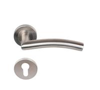 Paire de Poignées KLOSE besser sur Rosaces "Elsa vague" Inox 304 - +1 Paire de rosaces cylindre