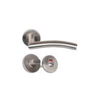 Paire de Poignées KLOSE besser sur Rosaces ""Elsa vague"" Inox 304 - Rosace: +1 Paire de rosaces condamnation + voyant