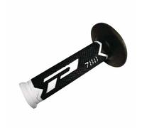 Paire De Poignées Moto Cross PROGRIP 788 Blanc Noir Titane Extra Slim 22-25Mm
