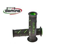 Domino Poignées de guidon Xm2 bicolore Route Noir/Vert Ø22 mm L126 mm ouvertes