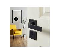 Yale Poignée de porte YPP7-B-PE Bologna – carré de 7 – passage de cylindre euro – Noir