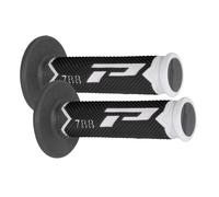 Paire De Poignées Progrip 788 22-25 Mm Noir Titane Blanc Pour Cross