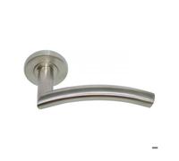Paire béquilles Inox 304 Vague C7 sur rosace Valady - ressort rappel ép.38/50 mm - 172