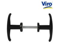 Paire De Poignées VIRO Viro Noires Avec Cadre Long Pour Portails Bascu
