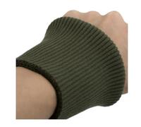 Paire de poignets côtelés extensibles en tricot côtelé, garniture de vêtement, veste, manteau en coton extensible épais, poignets côtelés élastiques 1 paire, largeur 8,99 cm, vert foncé, Taille unique