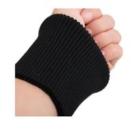 Paire de poignets côtelés extensibles en tricot côtelé, garniture de vêtement, veste, manteau en coton extensible épais, poignets côtelés élastiques 1 paire, largeur 8,99 cm, Noir , Taille unique