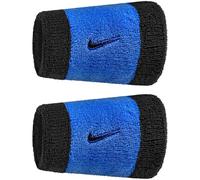 Paire de poignets de tennis longs NIKE Swoosh Double Wide plusieurs couleurs (Comet Blue/Black)