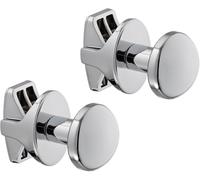 Paire de Porte-Serviettes Handy Grip sans Trous pour Tubes Ronds, visses au radiateur sèche-Serviettes sans perçage - Fabriqué en Italie - Chrome