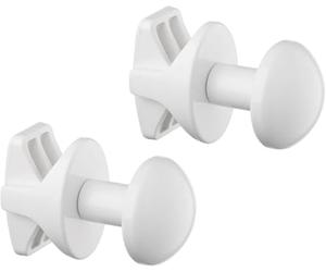 Paire de Porte-Serviettes Handy Grip sans Trous pour Tubes Ronds, visses au radiateur sèche-Serviettes sans perçage - Fabriqué en Italie - Blanc