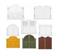 Paire de Portes Battantes Double, Portillon de Jardin, Portes de Café | Bois Massif Équipée de Charnières et Ferrures, Séparateur de Passage pour Usage Intérieur, Montage Simple