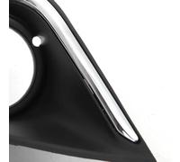 Paire de protections de feux de brouillard avant pour Outlander 2016-2019 - Plastique ABS avec accents chromés - Cadre de lentille de rechange pour pare-chocs avant (Bla