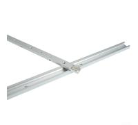 Paire de rails à onglet en alliage d'aluminium et de barre d'onglet pour extension de clôture de scie à table et systèmes de réglage de l'angle (rail en T de 600 mm + barre d'onglet de 450 mm)