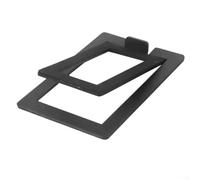 Paire de rehausseurs de haut-parleurs en métal pour bureau audio de bureau - Coussinets d'absorption des vibrations pour studio d'enregistrement, bureau de mixage de 0 à 6,6 cm d'épaisseur - Noir