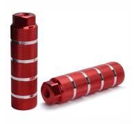 Paire de repose-pieds antidérapants en alliage d'aluminium pour VTT et vélos de route compatibles avec essieux de 3/8" (rouge)