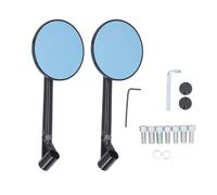 Paire de rétroviseurs de moto rétractables, réglables, vue à 360 degrés, résistant aux chocs, durables pour VTT, motoneiges, motos tout-terrain, lentille noire et bleue 60 mm