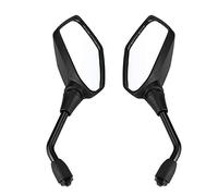 Paire de rétroviseurs de moto universels de 10 mm pour côtés gauche et droit - Rétroviseurs latéraux noirs pour cyclomoteur, scooter et vélo électrique - Durable et résistant aux