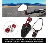 Paire de rétroviseurs d'extrémité de barre de 7/8 pouces pour moto, vélo de rue, pour Suzuki