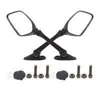 Paire de rétroviseurs latéraux de moto adaptés pour T MAX YZF R3 YZF R25 Type 1 - Ensemble de rétroviseurs sportifs gauche et droit avec verre transparent et boîtier ABS durable (Tapez 1)
