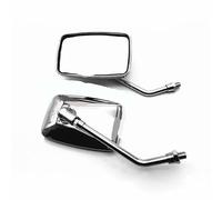 Paire De Rétroviseurs Moto, Filetage Universel 10MM, Latéraux Rectangulaires Noirs Pour, Scooter, ATV retroviseur guidon(Silver)