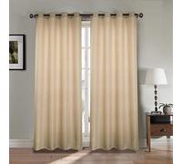 Paire de rideaux aspect lin - Taupe, 140x260cm