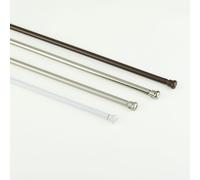 Paire de rideaux Astine Bâtons à ressort extensible avec application à pression, mm 7 épaisseur, couleur nickel satiné, de 80 à 100 cm