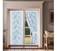 Paire de Rideaux ""Bonne-Femme"" à Dentelle Blanc 60x220 cm