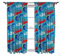 Paire de rideaux - Disney - Cars Lightning - Bleu - 135 cm - Microfibres polyester