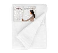 Paire de rideaux en verre modernes SIMPLY Blanc - tissu polyester bouclé semi-transparent, orlin tunnel - paire (2 toiles) 60 x 150 cm