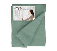 Paire de rideaux en verre modernes SIMPLY Vert - tissu polyester bouclé semi-transparent, orlin tunnel - paire (2 toiles) 80 x 150 cm