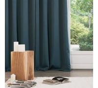 Paire de rideaux occultants canard 135x240cm Atmosphera Bleu G