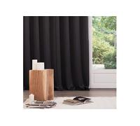 Atmosphera Lot de 2 rideaux occultants Odelie noir 135 x 240 cm