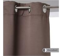 Lot de 2 rideaux occultants gris taupe 135x240cm - Atmosphera Créateur d'intérieur