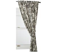 Paire de rideaux sur mesure Ellis Curtain Victoria Park Toile 68 x 72 pouces avec embrasses noires