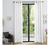 Paire de rideaux tamisants à œillets Effet Lin ""Moonlight"" Neige
