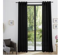 Paire de rideaux tamisants à œillets Effet Lin ""Moonlight"" Truffe